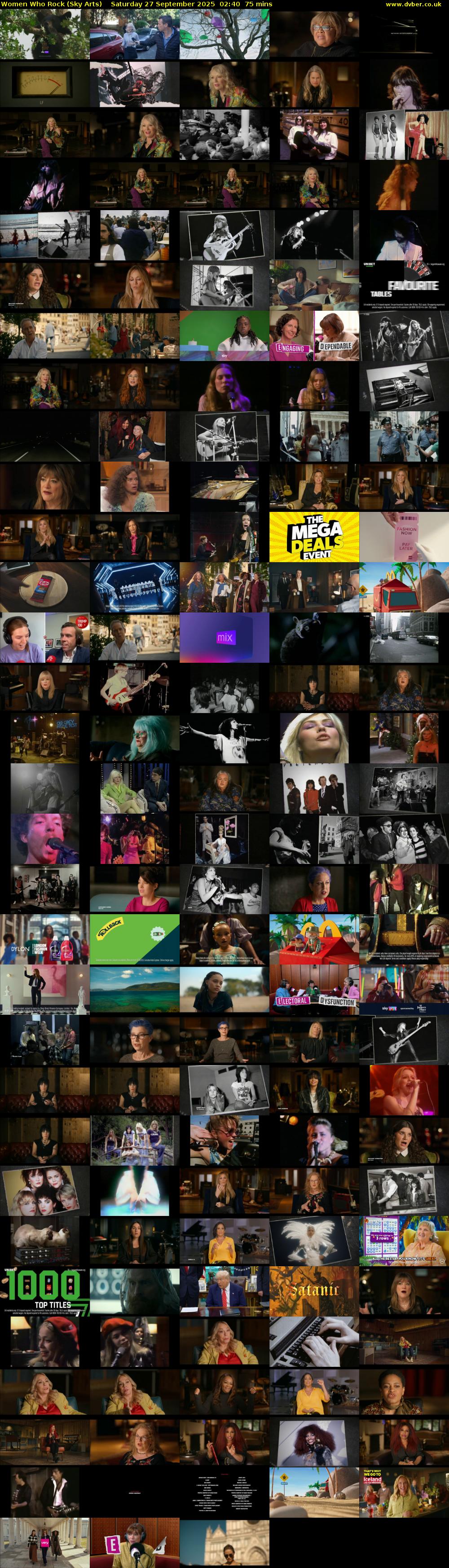 Women Who Rock (Sky Arts) Saturday 27 September 2025 02:40 - 03:55