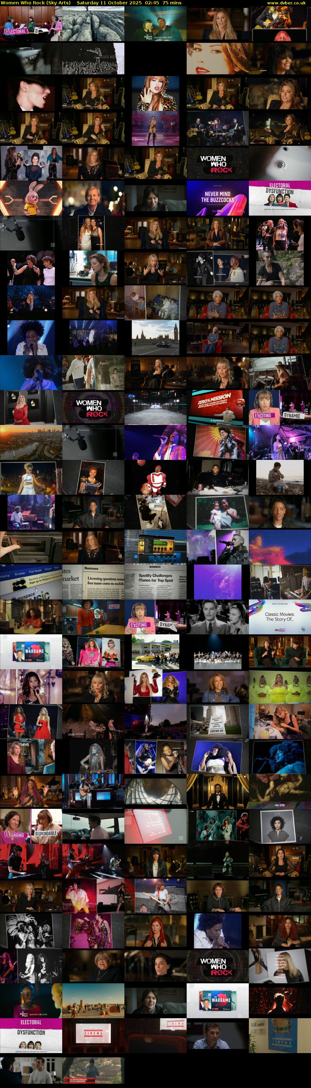 Women Who Rock (Sky Arts) Saturday 11 October 2025 02:45 - 04:00