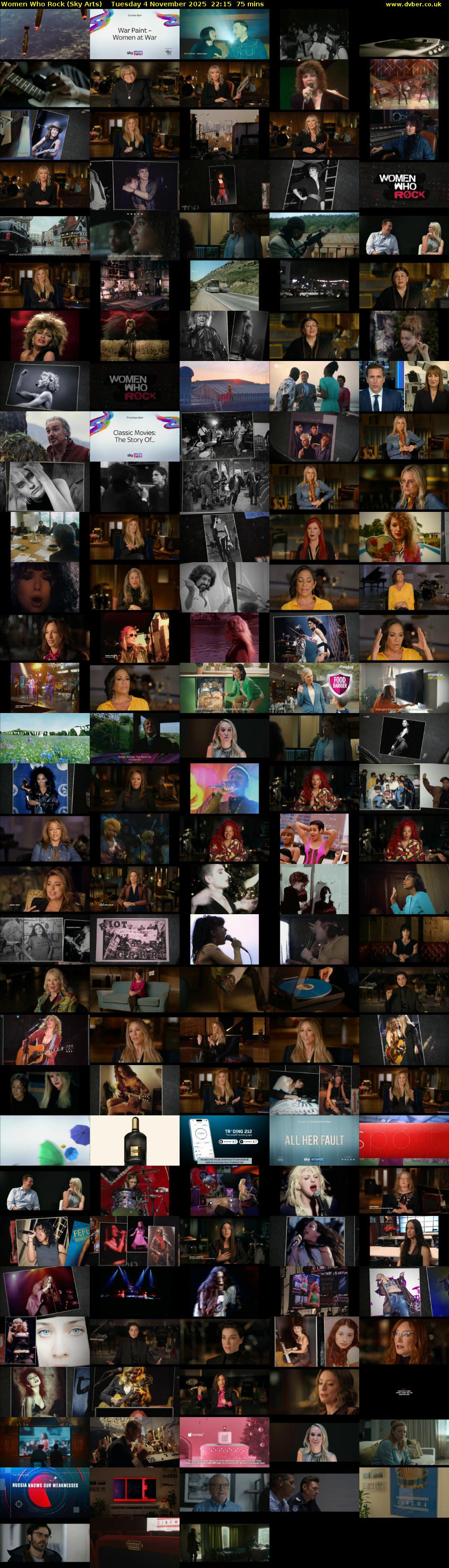 Women Who Rock (Sky Arts) Tuesday 4 November 2025 22:15 - 23:30