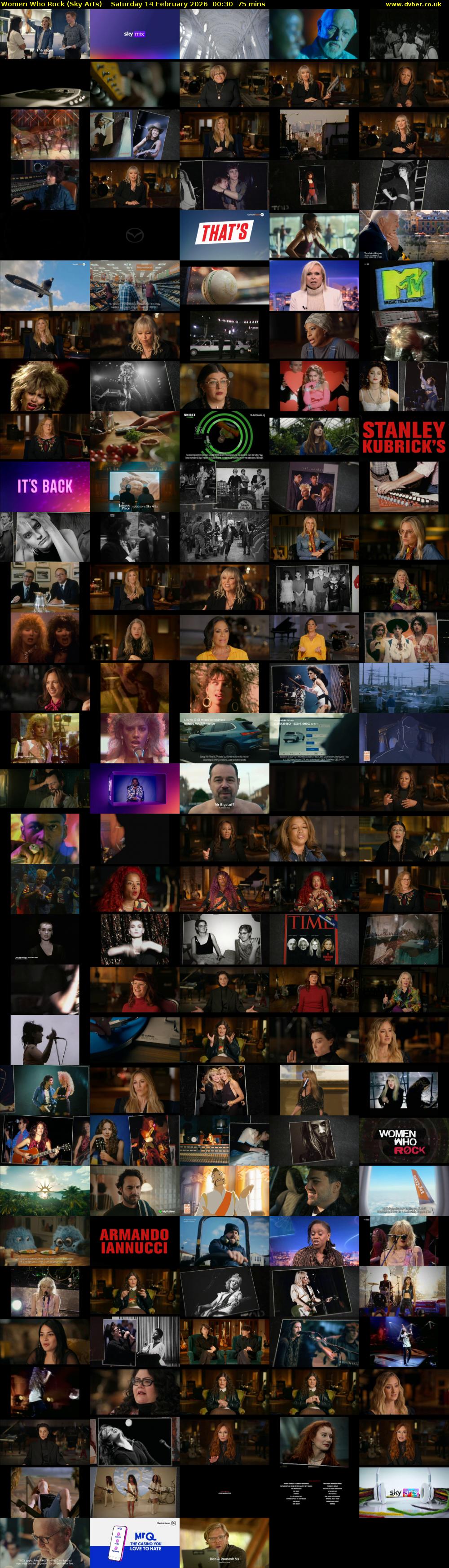 Women Who Rock (Sky Arts) Saturday 14 February 2026 00:30 - 01:45