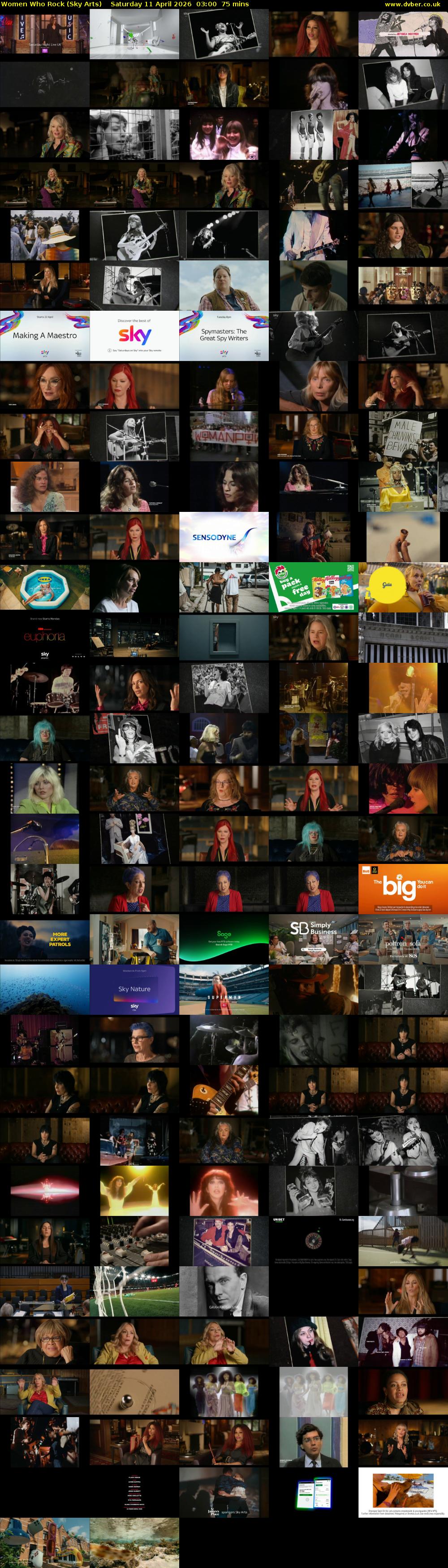 Women Who Rock (Sky Arts) Saturday 11 April 2026 03:00 - 04:15