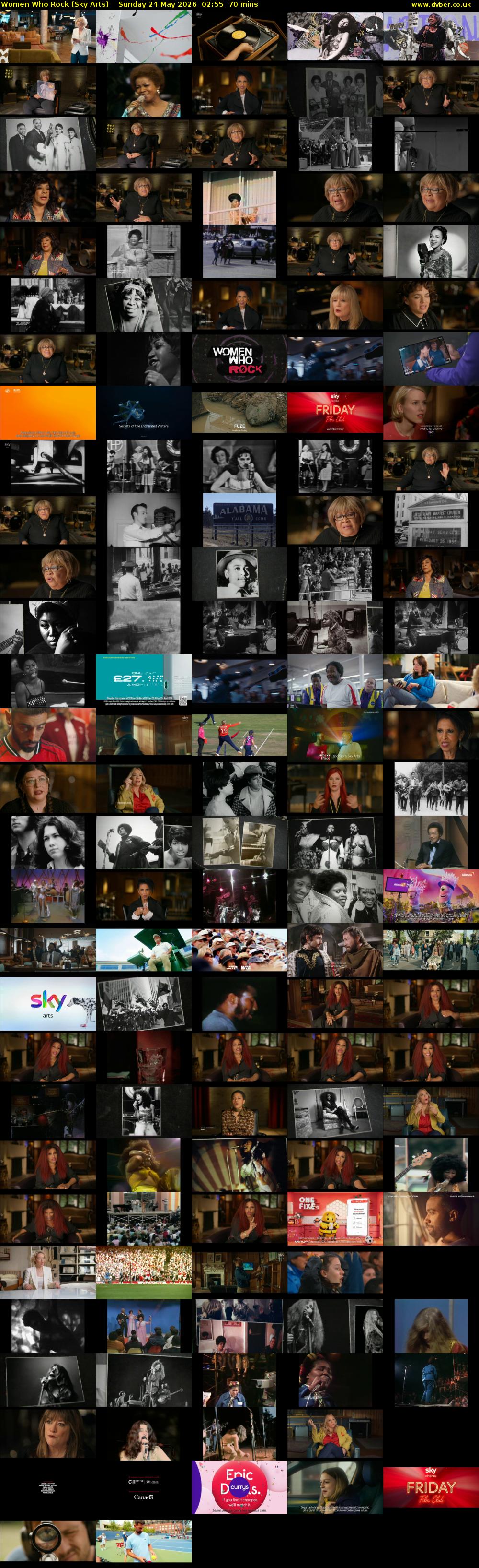 Women Who Rock (Sky Arts) Sunday 24 May 2026 02:55 - 04:05