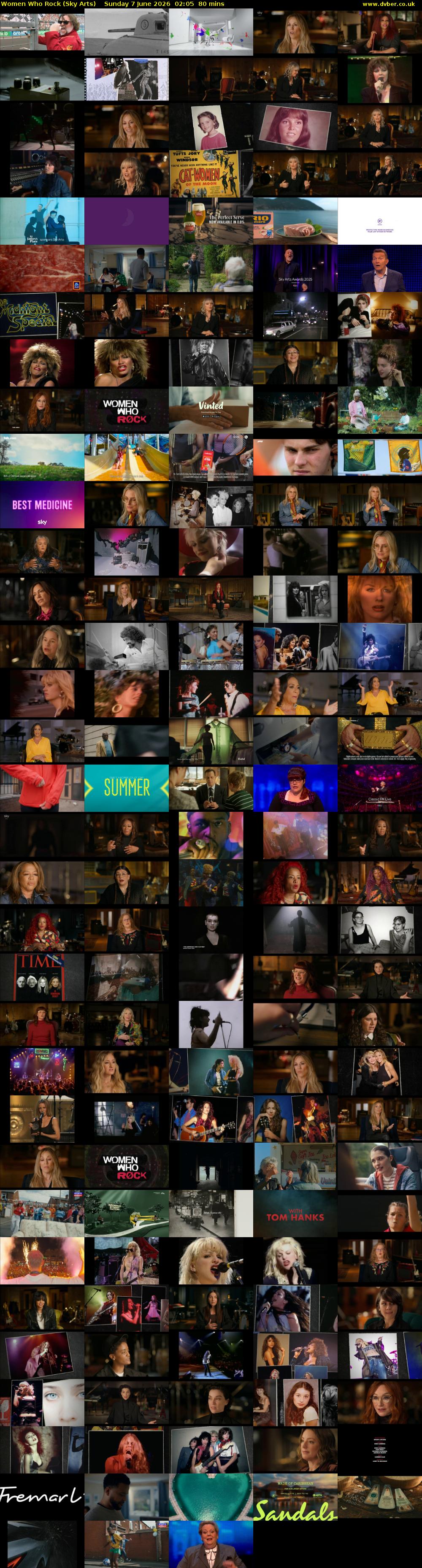 Women Who Rock (Sky Arts) Sunday 7 June 2026 02:05 - 03:25