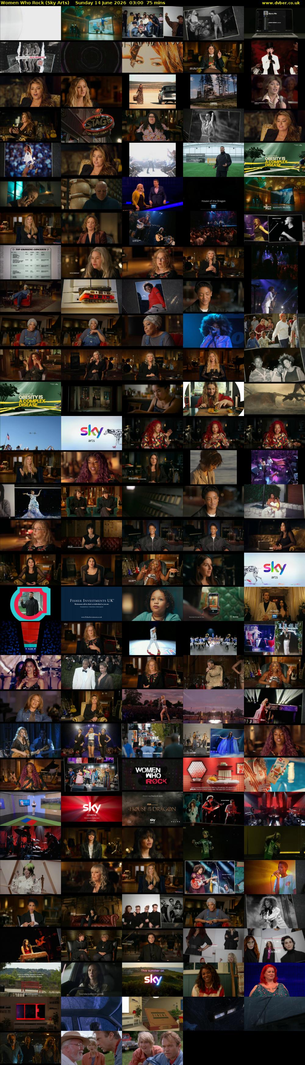 Women Who Rock (Sky Arts) Sunday 14 June 2026 03:00 - 04:15