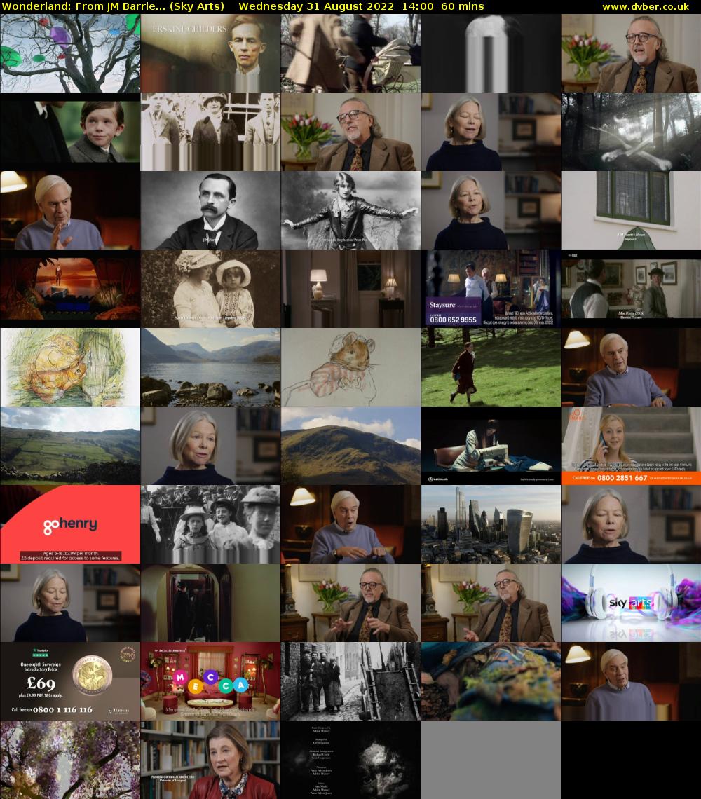 Wonderland: From JM Barrie... (Sky Arts) Wednesday 31 August 2022 14:00 - 15:00