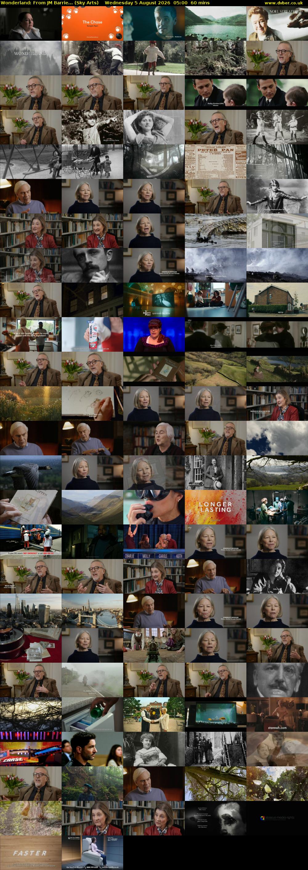 Wonderland: From JM Barrie... (Sky Arts) Wednesday 5 August 2026 05:00 - 06:00