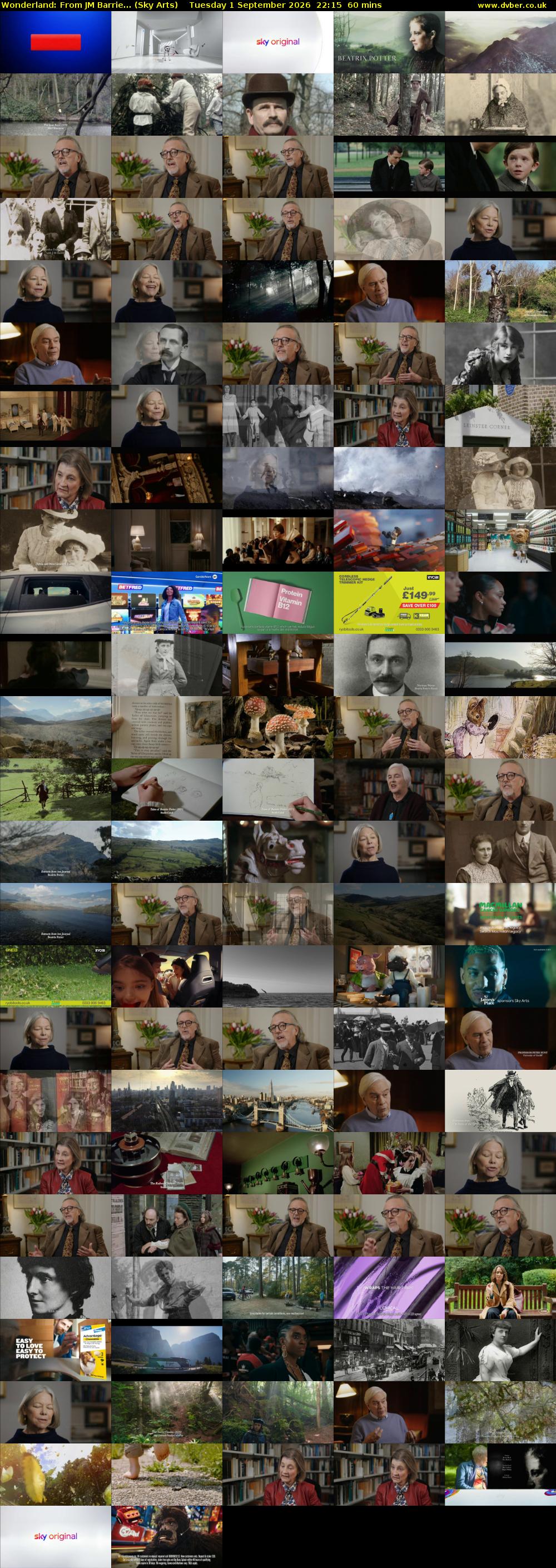 Wonderland: From JM Barrie... (Sky Arts) Tuesday 1 September 2026 22:15 - 23:15
