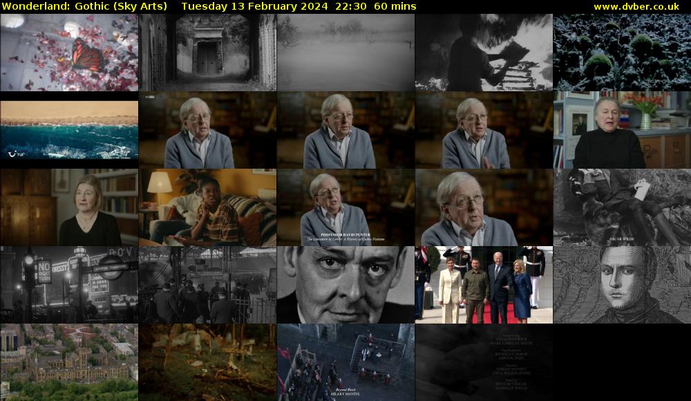 Wonderland: Gothic (Sky Arts) Tuesday 13 February 2024 22:30 - 23:30