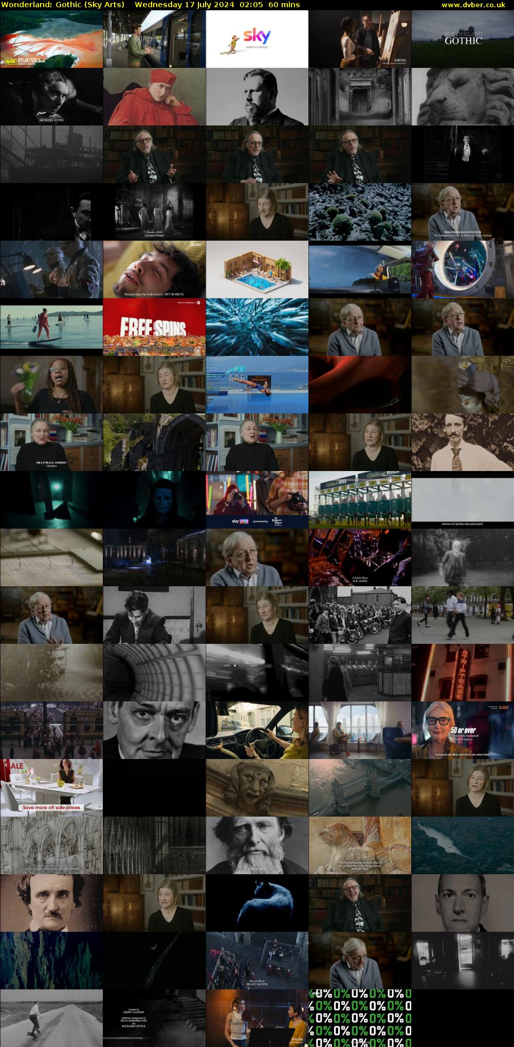 Wonderland: Gothic (Sky Arts) Wednesday 17 July 2024 02:05 - 03:05