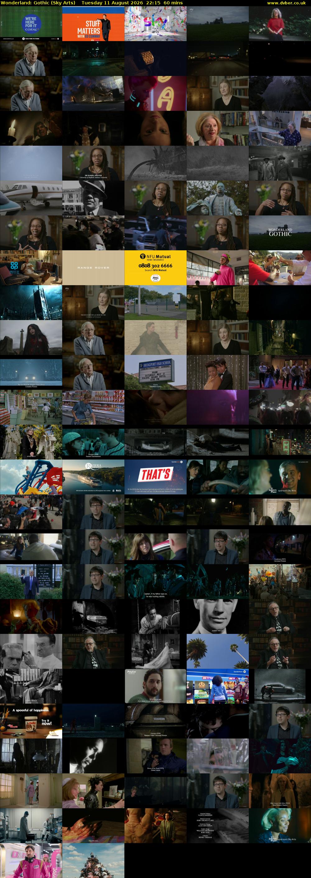 Wonderland: Gothic (Sky Arts) Tuesday 11 August 2026 22:15 - 23:15