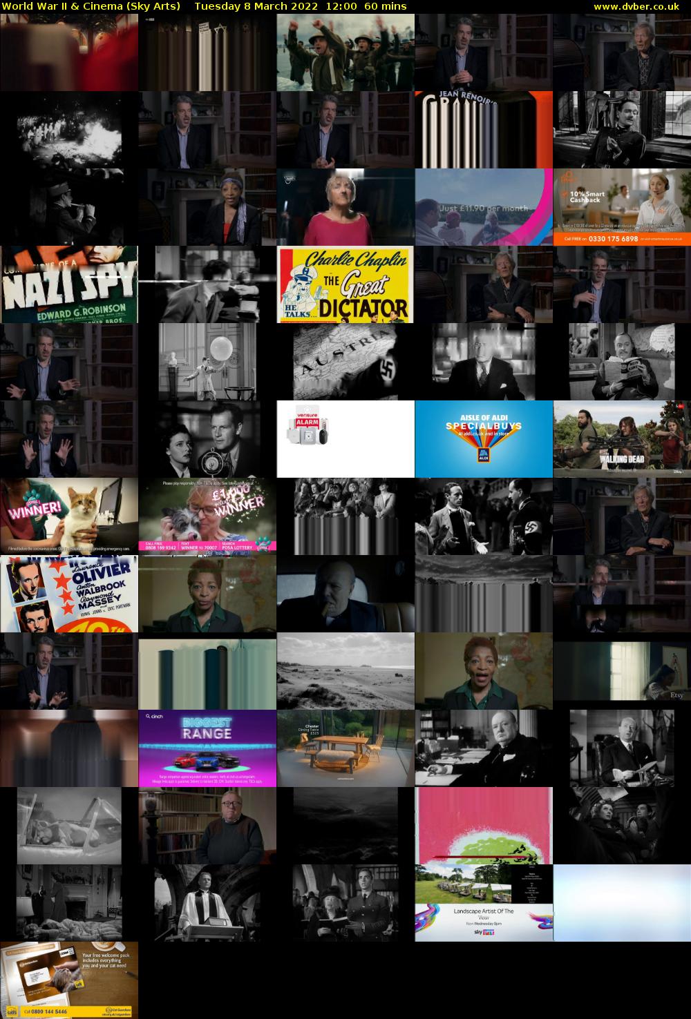 World War II & Cinema (Sky Arts) Tuesday 8 March 2022 12:00 - 13:00