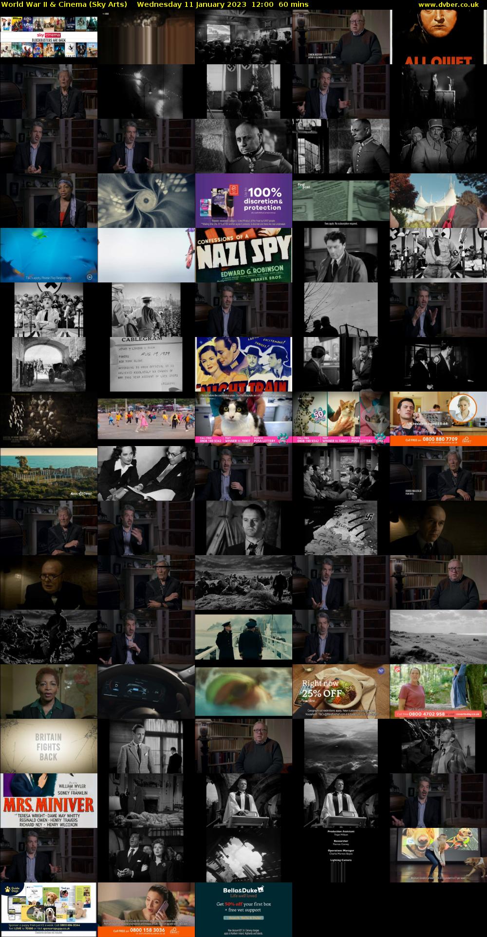 World War II & Cinema (Sky Arts) Wednesday 11 January 2023 12:00 - 13:00