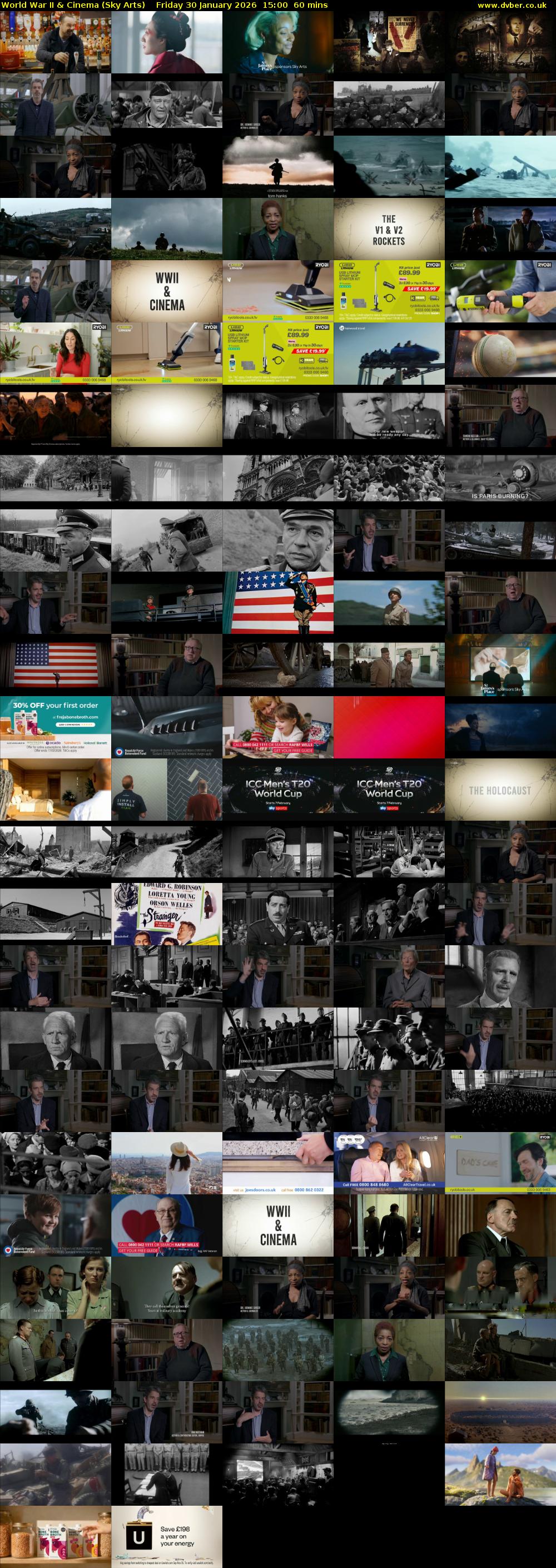 World War II & Cinema (Sky Arts) Friday 30 January 2026 15:00 - 16:00