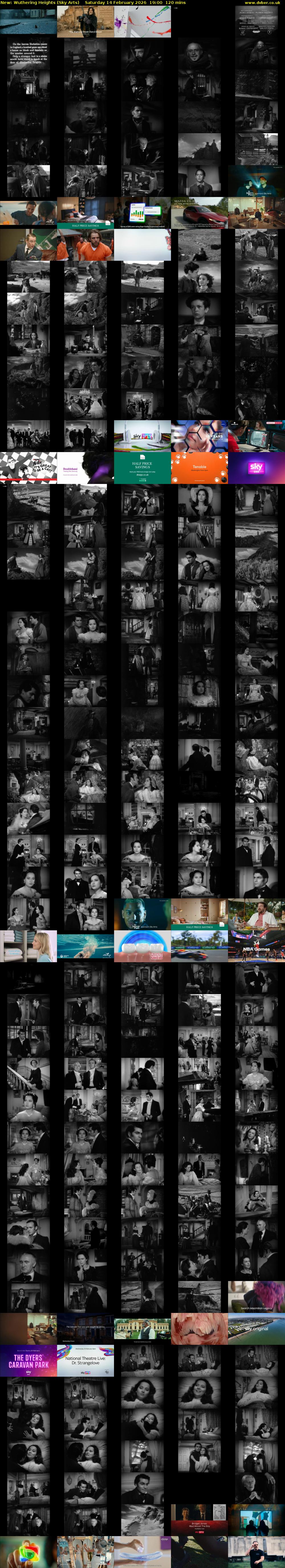 Wuthering Heights (Sky Arts) Saturday 14 February 2026 19:00 - 21:00