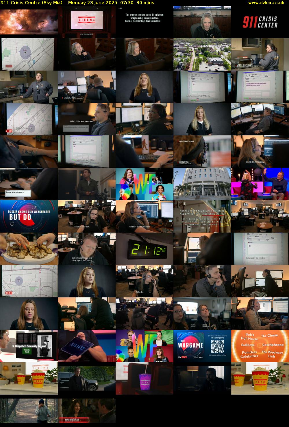 911 Crisis Centre (Sky Mix) Monday 23 June 2025 07:30 - 08:00