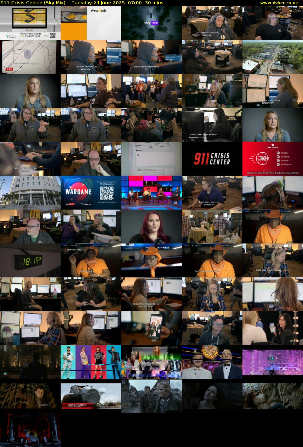 911 Crisis Centre (Sky Mix) Tuesday 24 June 2025 07:00 - 07:30