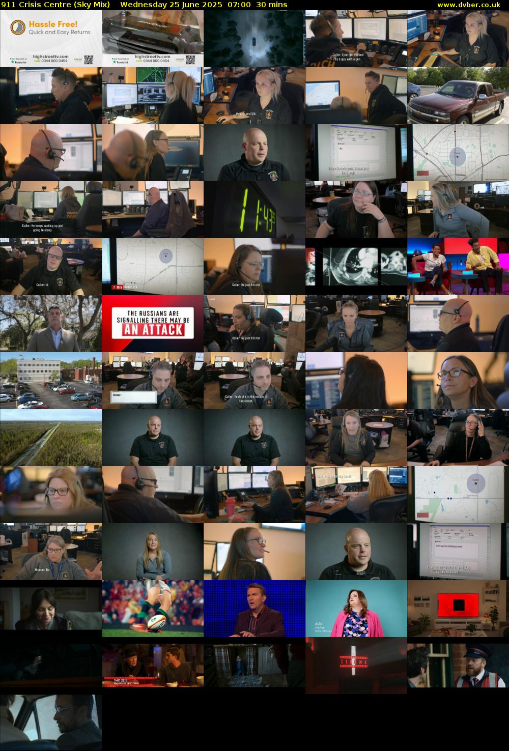 911 Crisis Centre (Sky Mix) Wednesday 25 June 2025 07:00 - 07:30