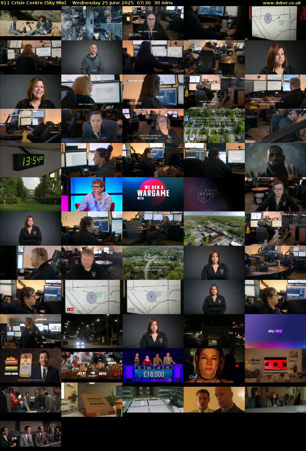 911 Crisis Centre (Sky Mix) Wednesday 25 June 2025 07:30 - 08:00
