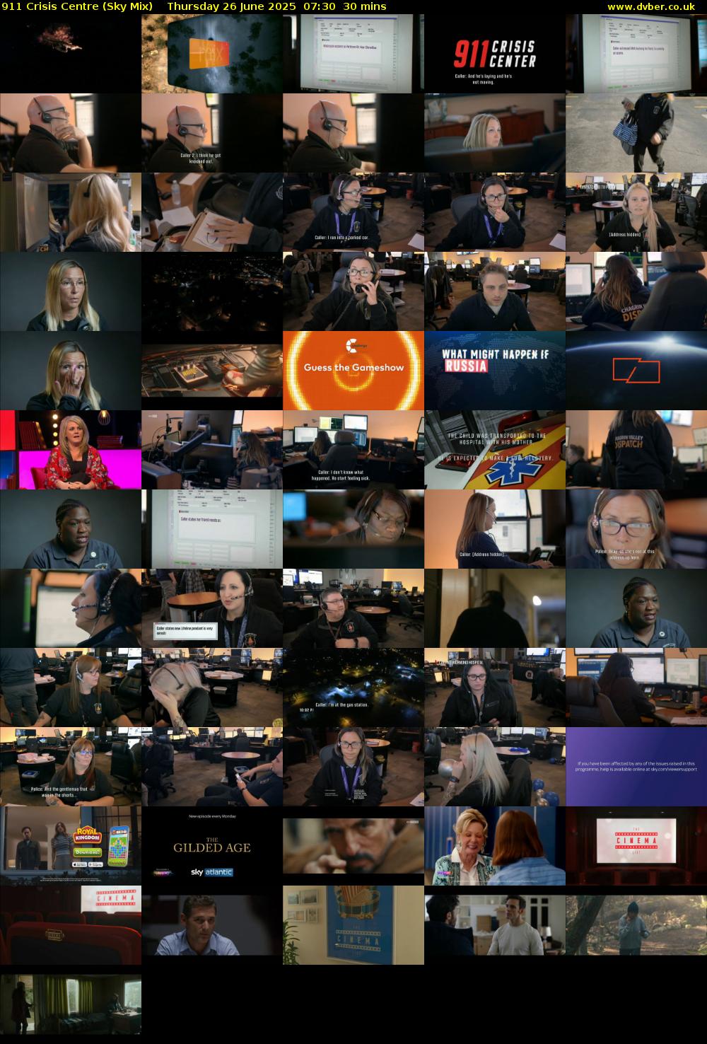 911 Crisis Centre (Sky Mix) Thursday 26 June 2025 07:30 - 08:00