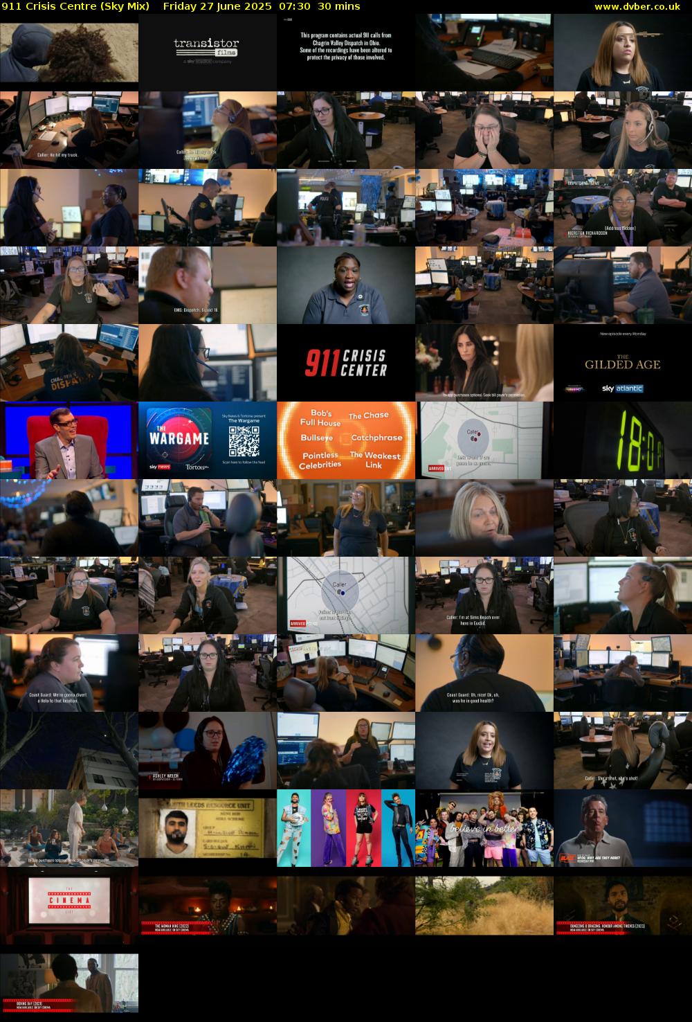 911 Crisis Centre (Sky Mix) Friday 27 June 2025 07:30 - 08:00