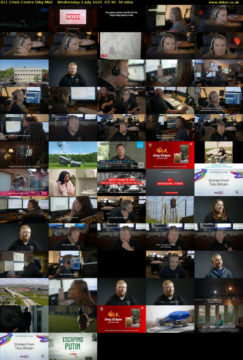 911 Crisis Centre (Sky Mix) Wednesday 2 July 2025 07:30 - 08:00