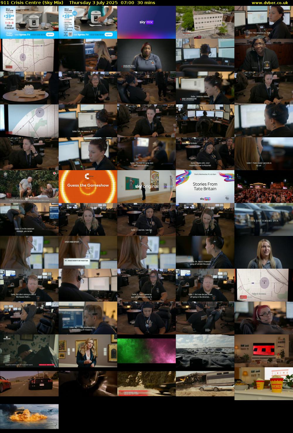 911 Crisis Centre (Sky Mix) Thursday 3 July 2025 07:00 - 07:30