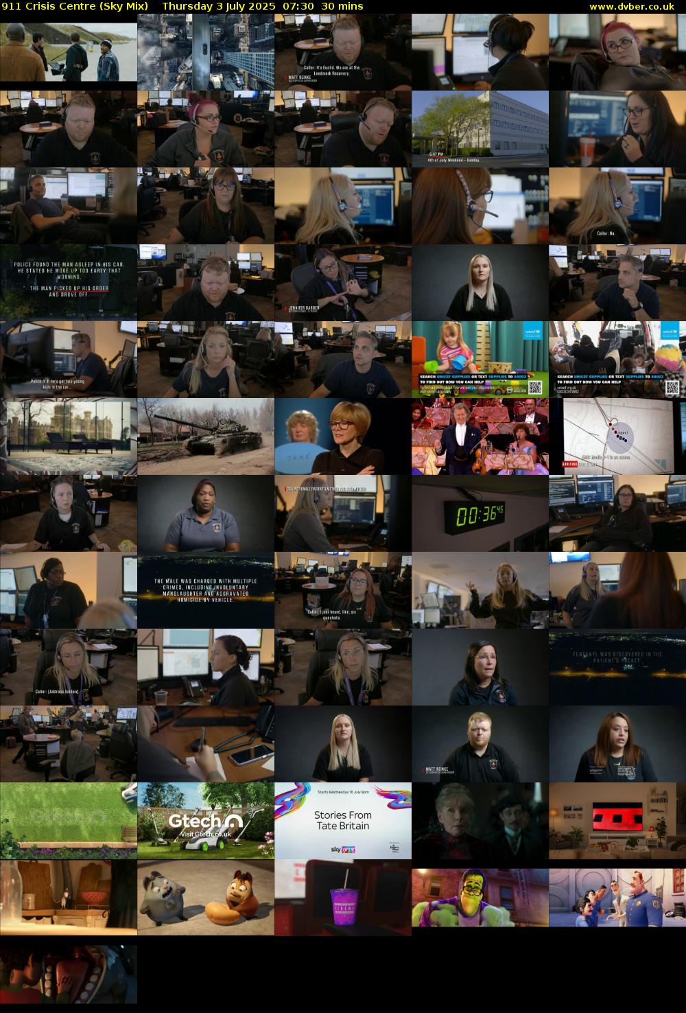 911 Crisis Centre (Sky Mix) Thursday 3 July 2025 07:30 - 08:00