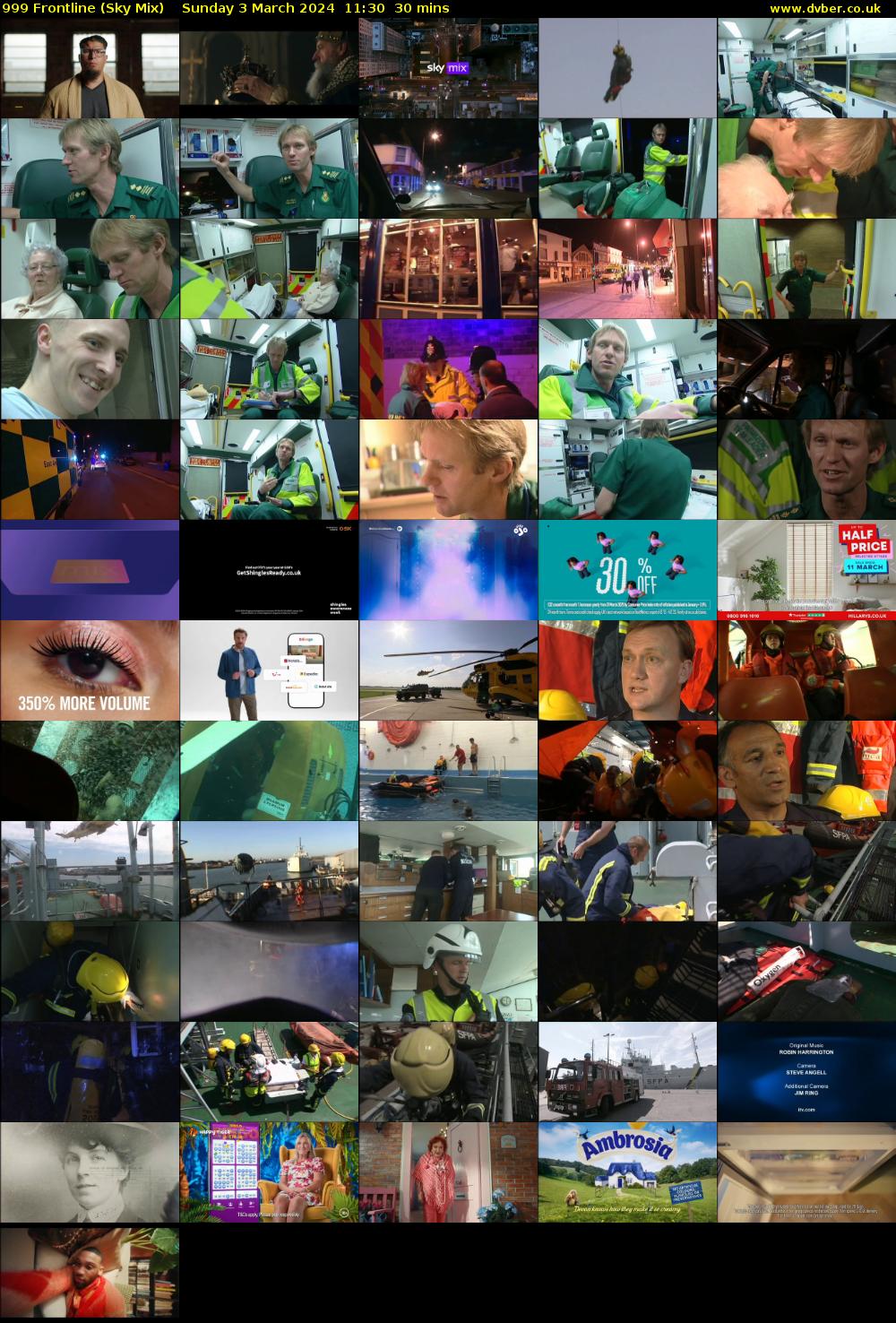 999 Frontline (Sky Mix) Sunday 3 March 2024 11:30 - 12:00
