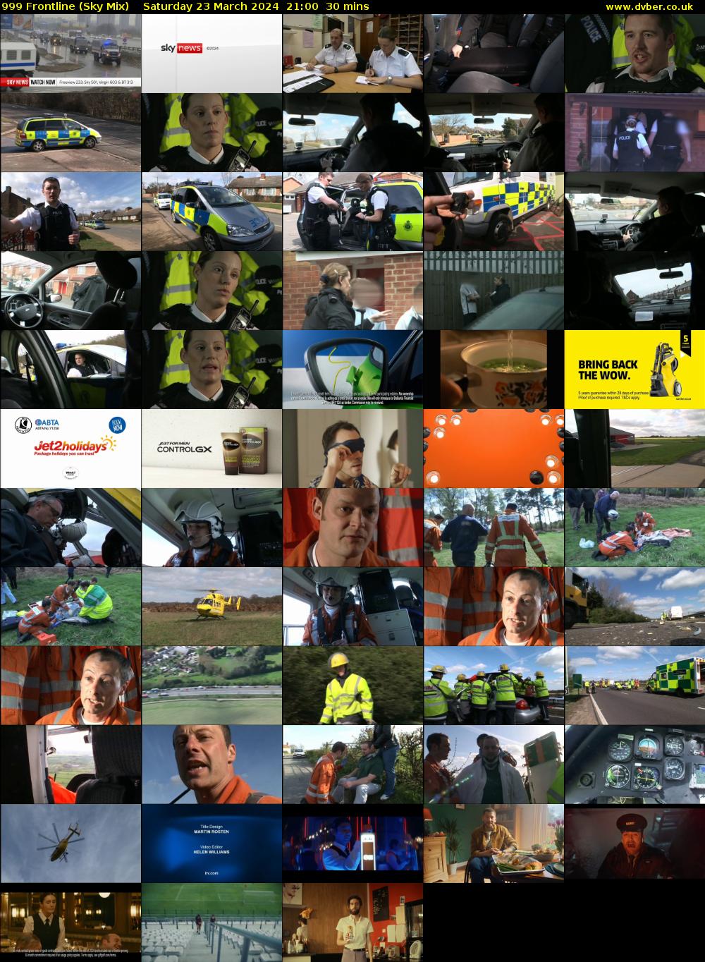 999 Frontline (Sky Mix) Saturday 23 March 2024 21:00 - 21:30