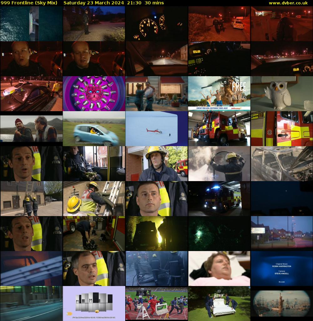 999 Frontline (Sky Mix) Saturday 23 March 2024 21:30 - 22:00