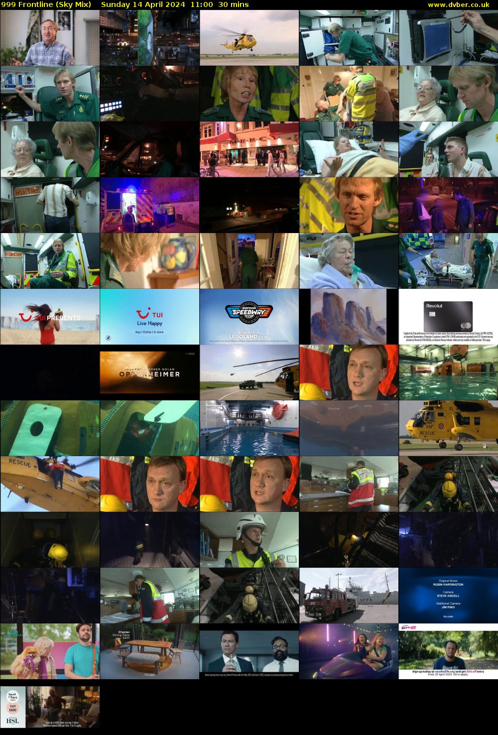 999 Frontline (Sky Mix) Sunday 14 April 2024 11:00 - 11:30