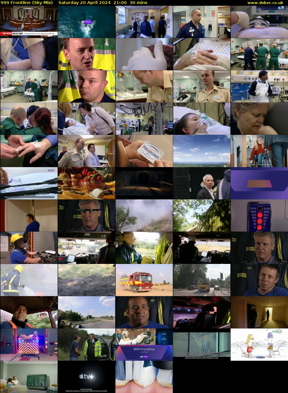 999 Frontline (Sky Mix) Saturday 20 April 2024 21:00 - 21:30
