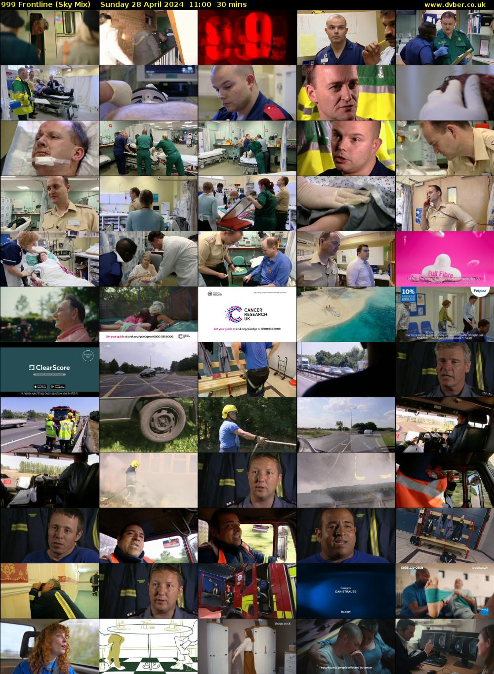 999 Frontline (Sky Mix) Sunday 28 April 2024 11:00 - 11:30