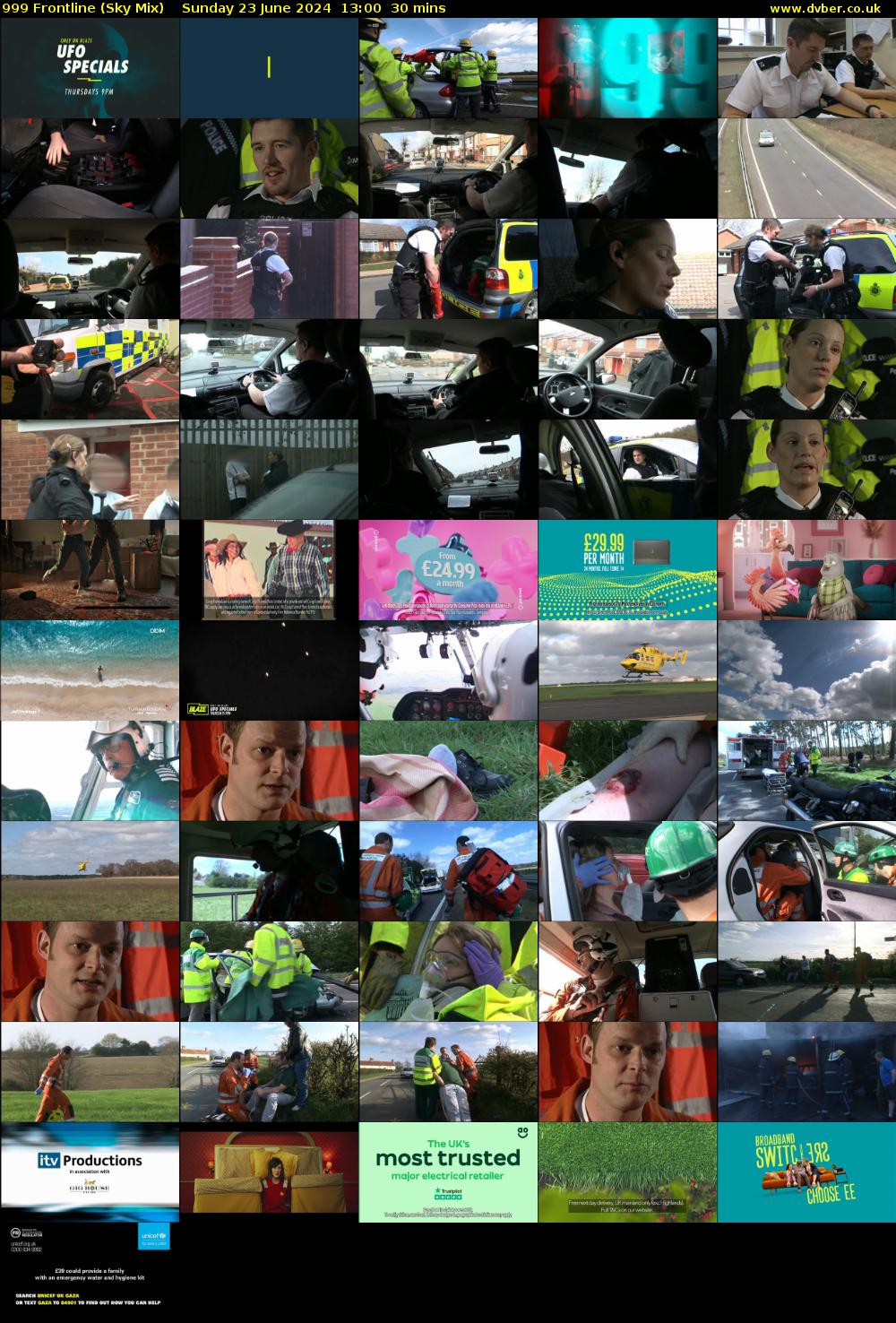 999 Frontline (Sky Mix) Sunday 23 June 2024 13:00 - 13:30