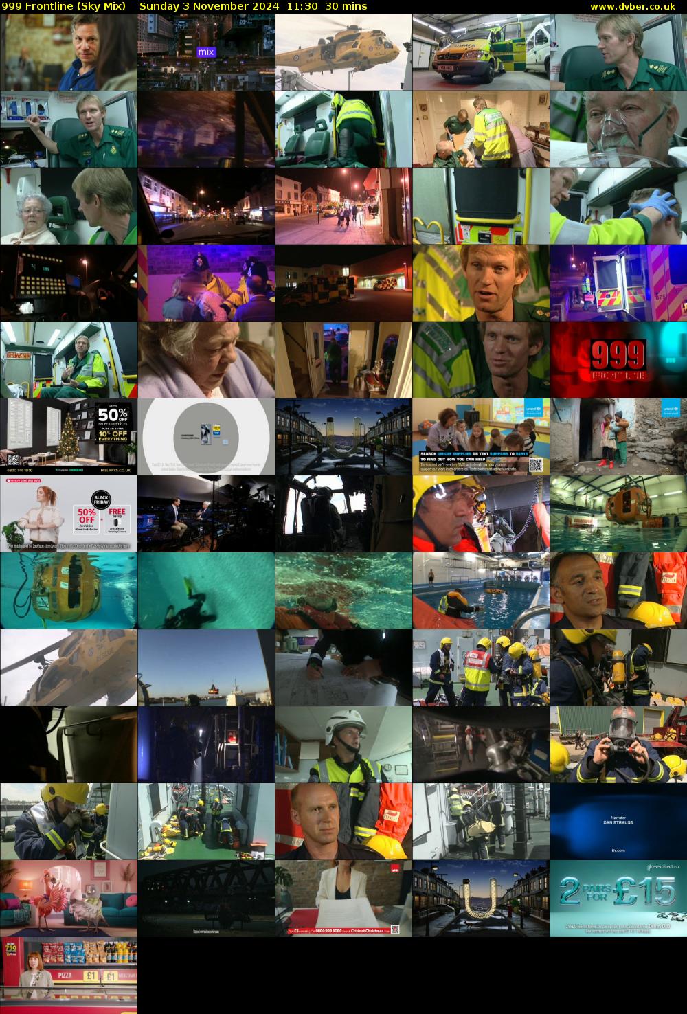 999 Frontline (Sky Mix) Sunday 3 November 2024 11:30 - 12:00