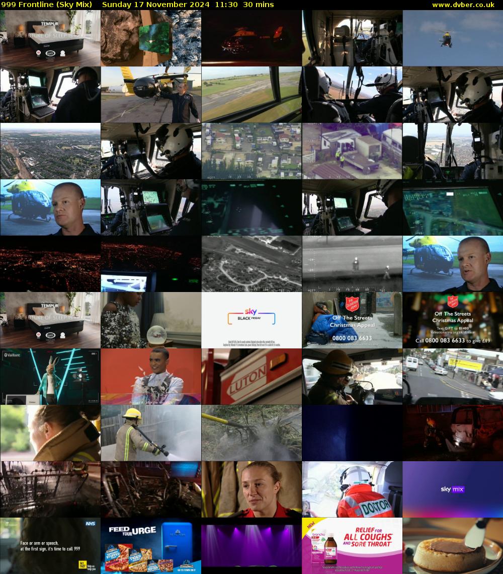999 Frontline (Sky Mix) Sunday 17 November 2024 11:30 - 12:00