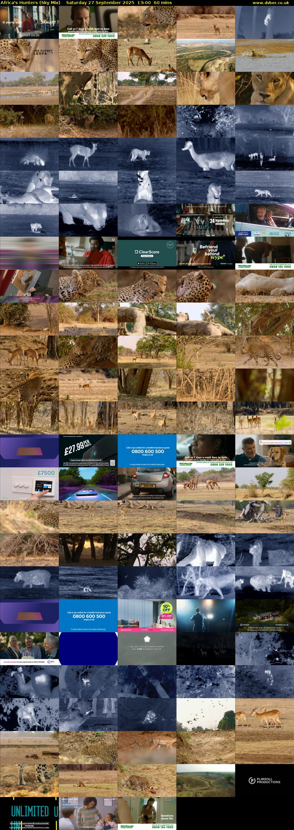 Africa's Hunters (Sky Mix) Saturday 27 September 2025 13:00 - 14:00