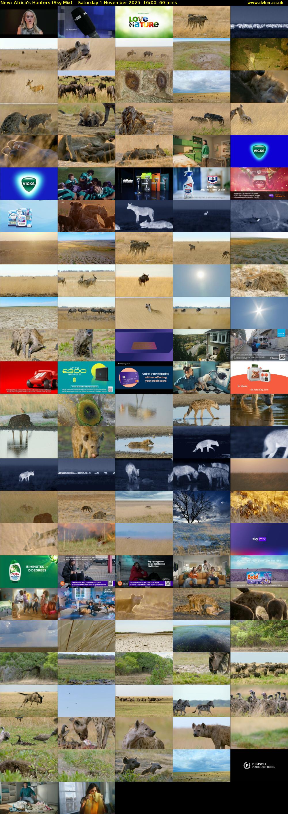 Africa's Hunters (Sky Mix) Saturday 1 November 2025 16:00 - 17:00