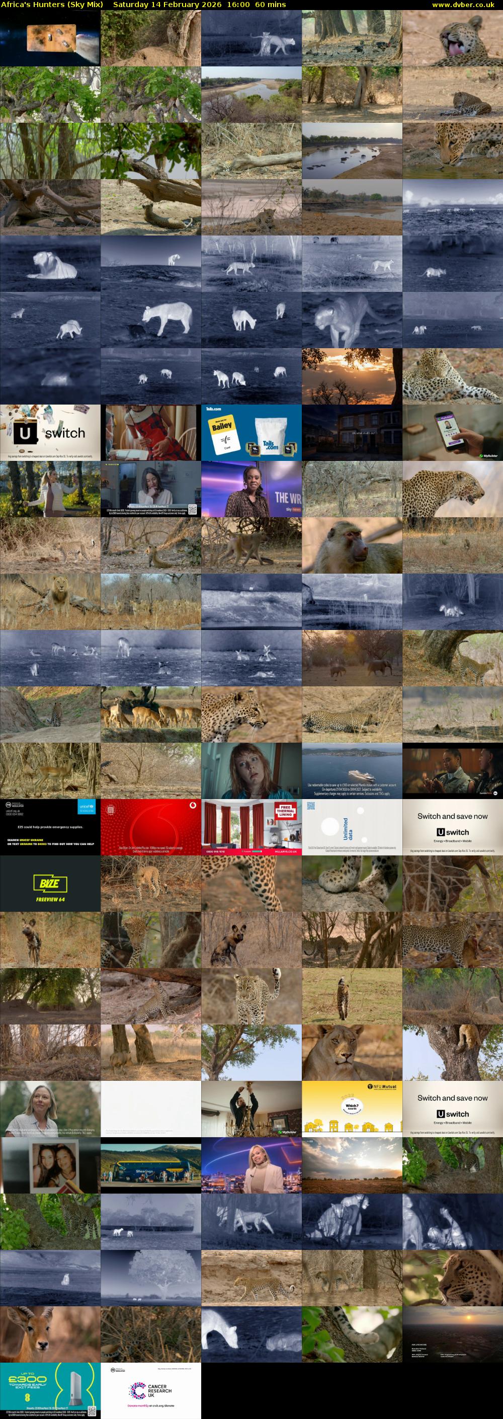 Africa's Hunters (Sky Mix) Saturday 14 February 2026 16:00 - 17:00