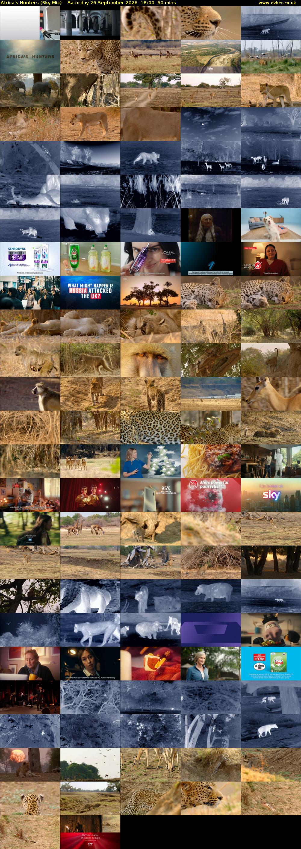 Africa's Hunters (Sky Mix) Saturday 26 September 2026 18:00 - 19:00