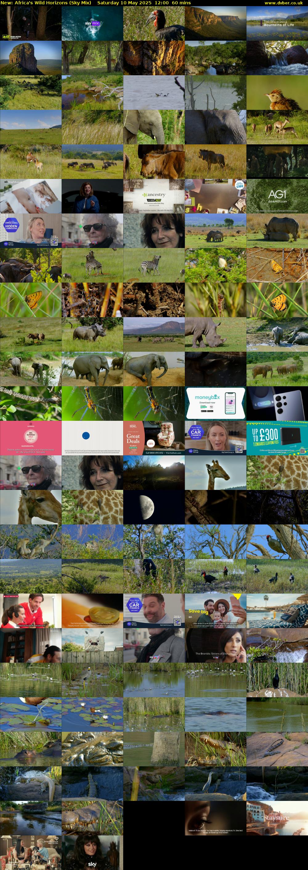 Africa's Wild Horizons (Sky Mix) Saturday 10 May 2025 12:00 - 13:00