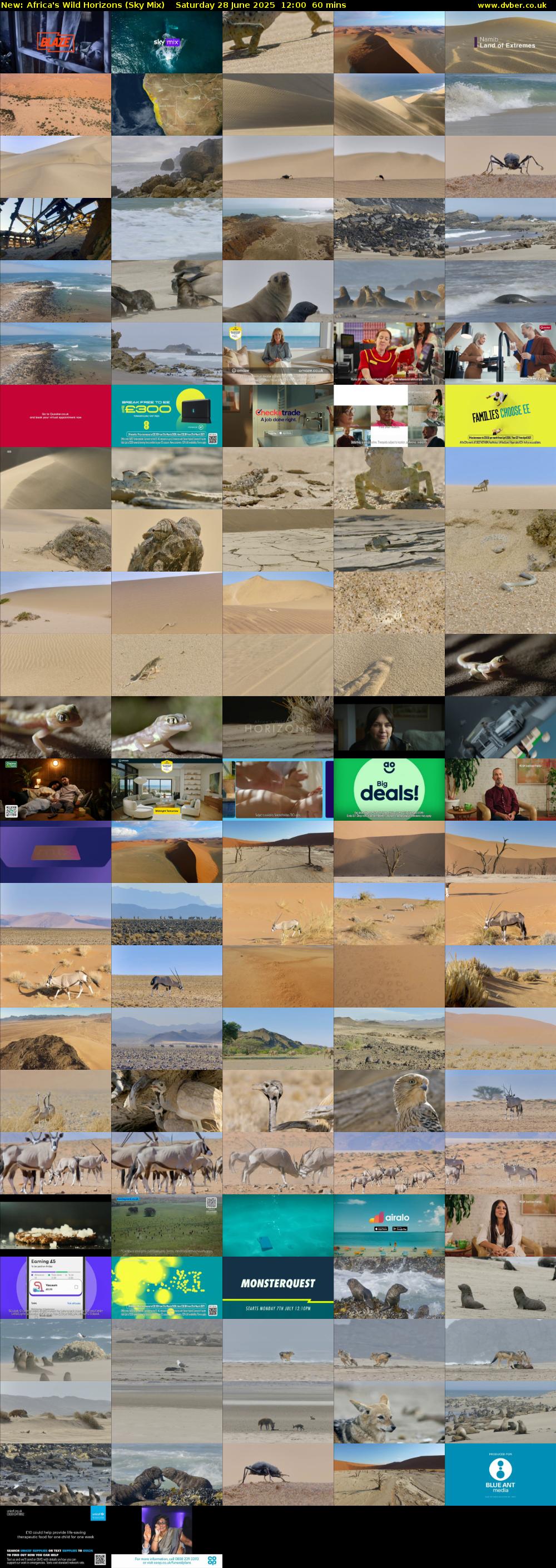 Africa's Wild Horizons (Sky Mix) Saturday 28 June 2025 12:00 - 13:00