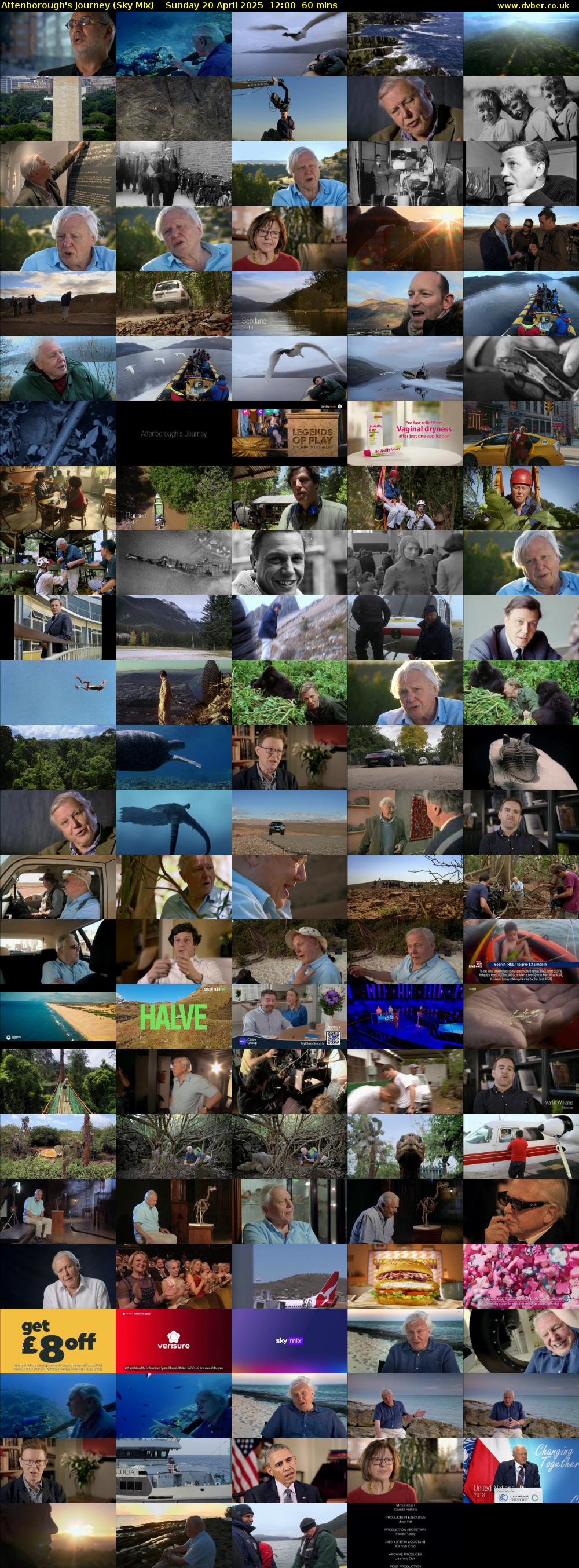 Attenborough's Journey (Sky Mix) Sunday 20 April 2025 12:00 - 13:00