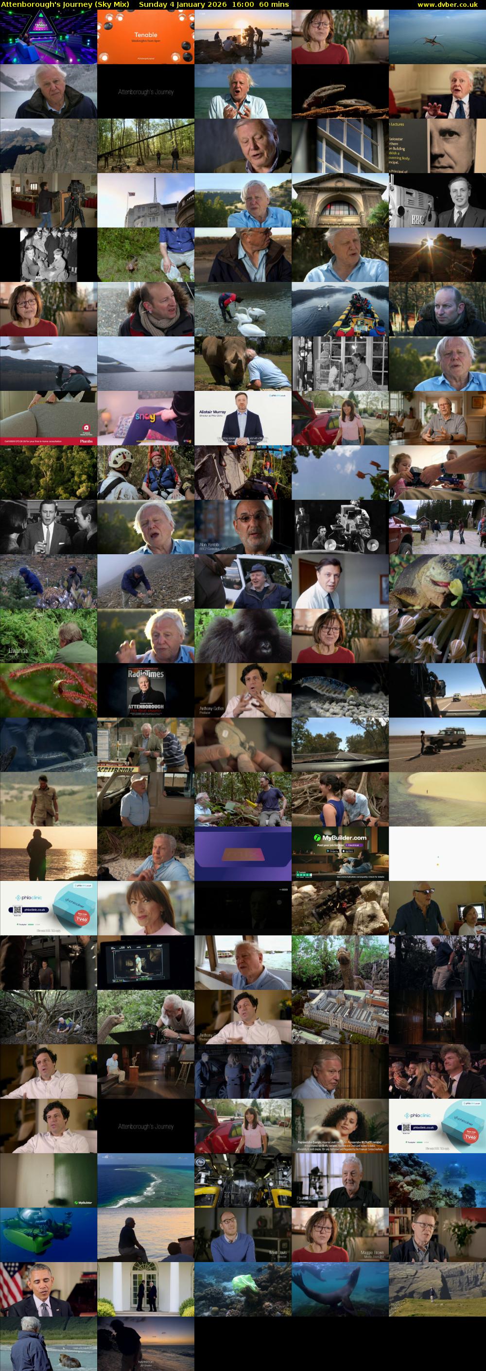 Attenborough's Journey (Sky Mix) Sunday 4 January 2026 16:00 - 17:00