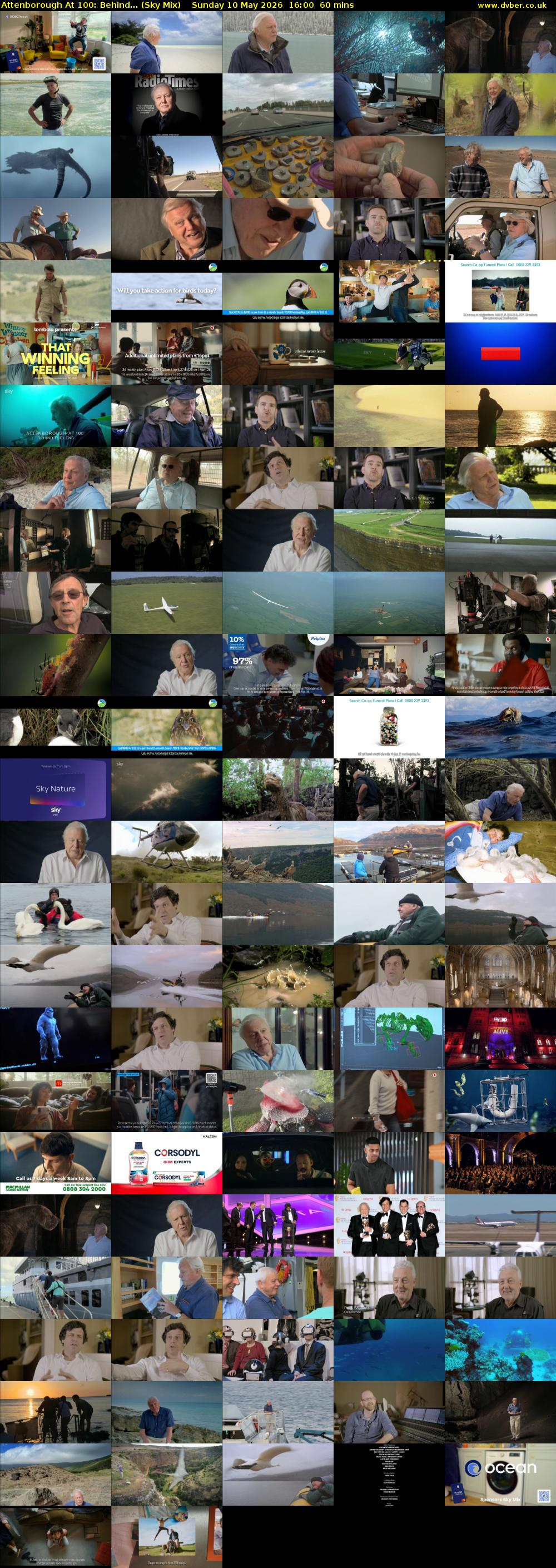Attenborough At 100: Behind... (Sky Mix) Sunday 10 May 2026 16:00 - 17:00