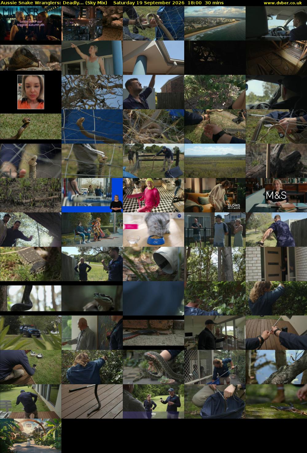 Aussie Snake Wranglers: Deadly... (Sky Mix) Saturday 19 September 2026 18:00 - 18:30