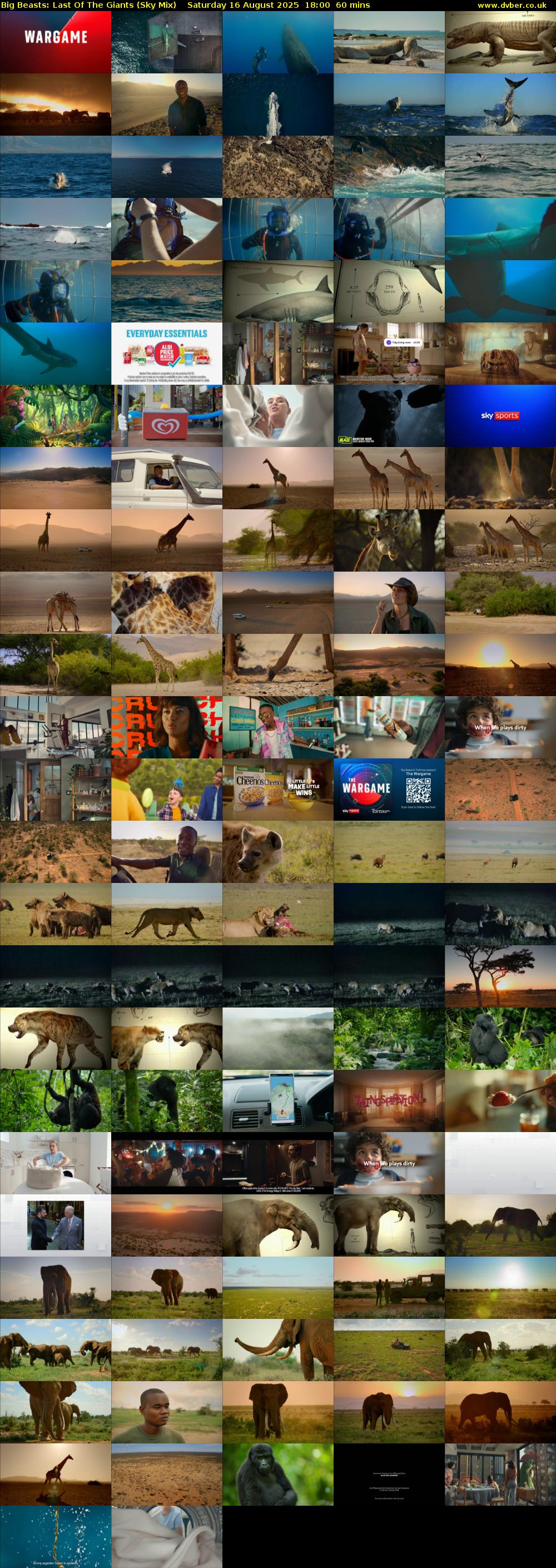 Big Beasts: Last Of The Giants (Sky Mix) Saturday 16 August 2025 18:00 - 19:00