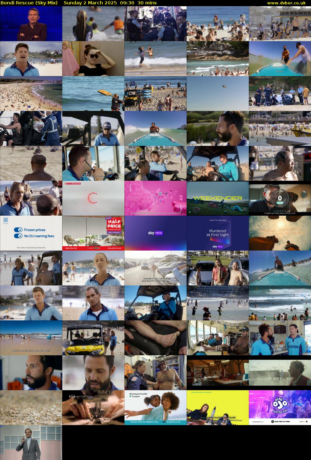 Bondi Rescue (Sky Mix) Sunday 2 March 2025 09:30 - 10:00
