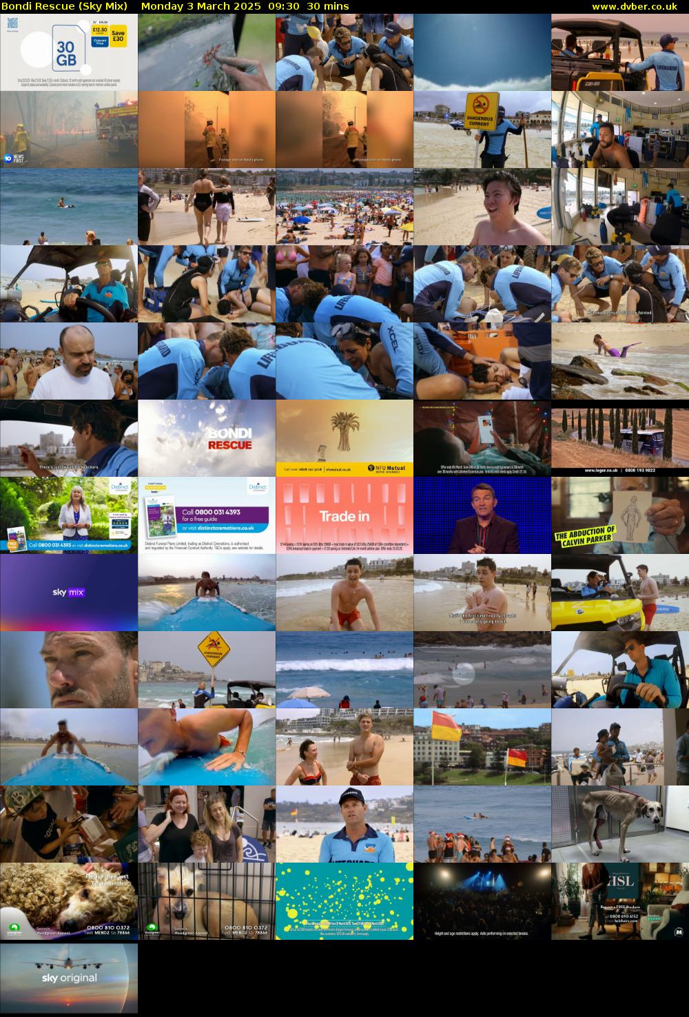 Bondi Rescue (Sky Mix) Monday 3 March 2025 09:30 - 10:00
