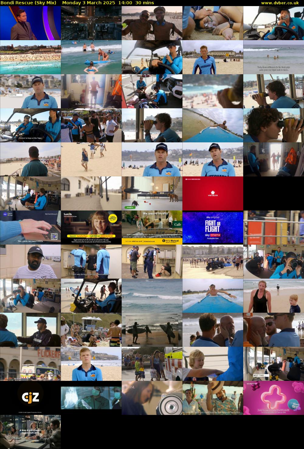 Bondi Rescue (Sky Mix) Monday 3 March 2025 14:00 - 14:30